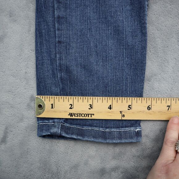 Denim Couture Jeans Womens 3 Blue Mid Rise Straight Flat Front Button Zip Pants - Picture 6 of 16